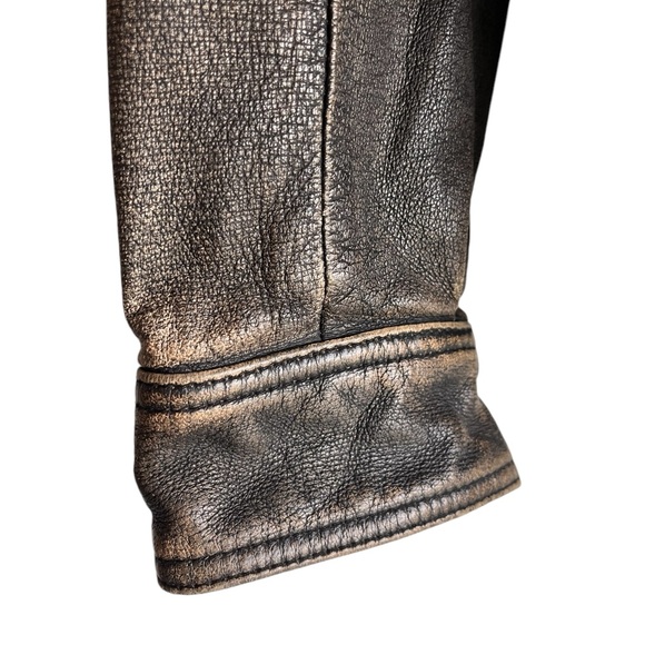 Renaur vintage distressed Biker jacket unisex size medium - Picture 5 of 9